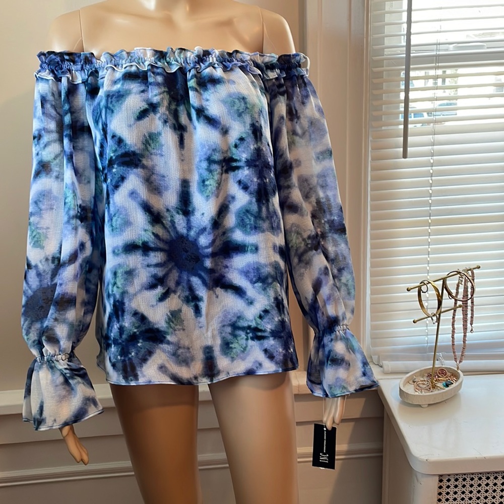 NEW INC Blue casual shirt size Small